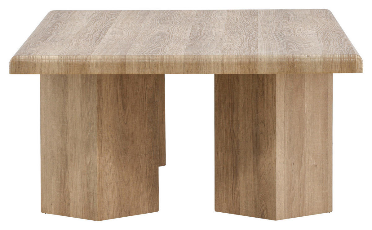 COUCHTISCH Pappel furniert 140/80/40 cm quadratisch Hellbraun  - Hellbraun, Design, Holz (140/80/40cm) - Livetastic