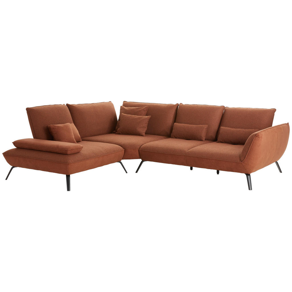 Thumbnail - Moderano Ecksofa, Kupfer, Textil, 5-Sitzer, Ottomane links, L-Form, 310x250 cm, Typenauswahl, Fußauswahl, Lederauswahl, ...