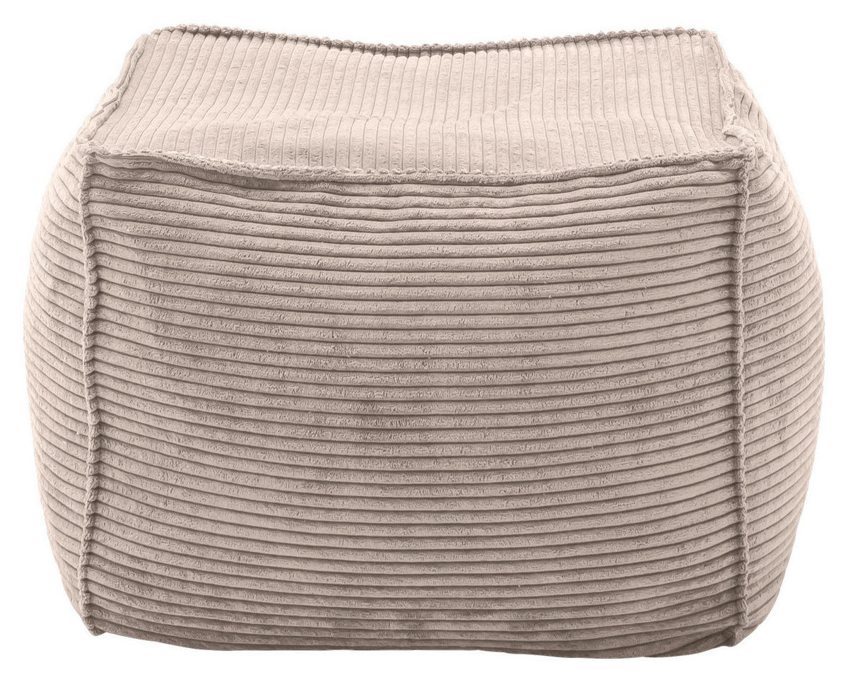 HOCKER in Textil Taupe  - Taupe, Design, Textil (66/40/66cm) - Lomoco