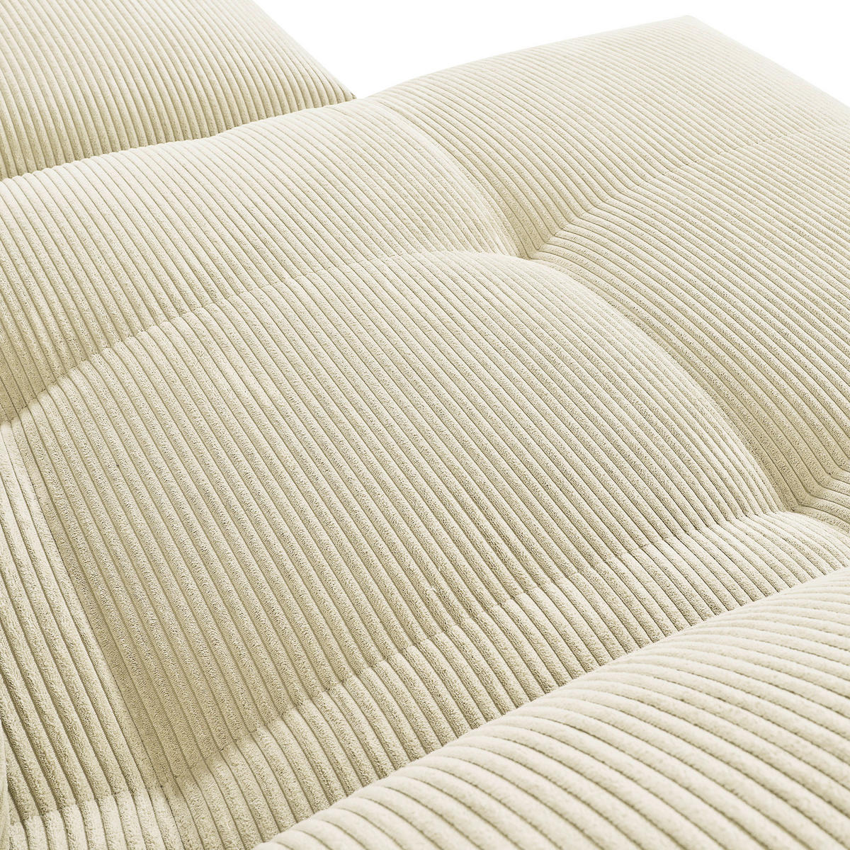 ECKSOFA in Cord Naturfarben  - Schwarz/Naturfarben, Konventionell, Textil/Metall (176/311cm) - Carryhome