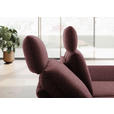 ECKSOFA  in Flachgewebe Bordeaux  234/155 cm  - Bordeaux/Schwarz, Design, Textil/Metall (234/155cm) - Dieter Knoll