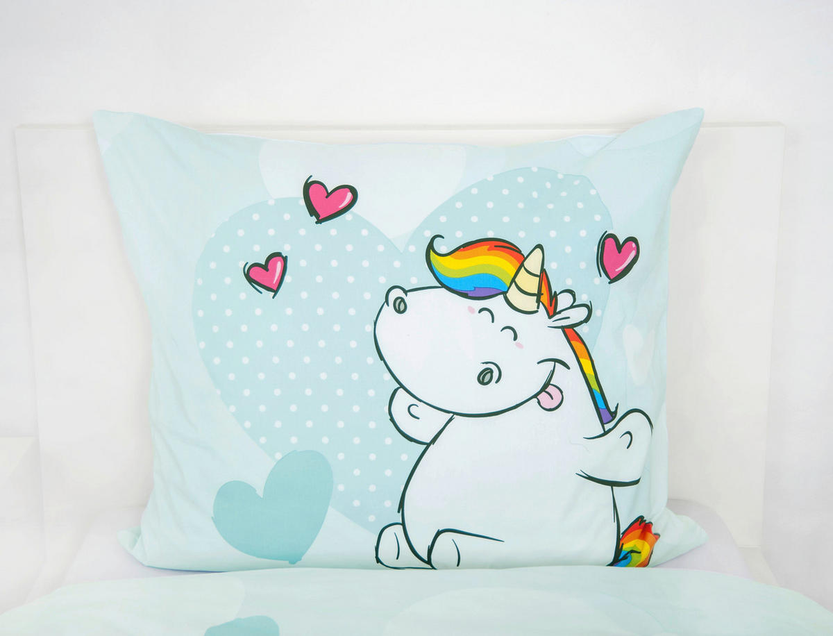 JUGENDBETTWÄSCHE 135/200 cm  - Mintgrün, Basics, Textil (135/200cm) - Herding