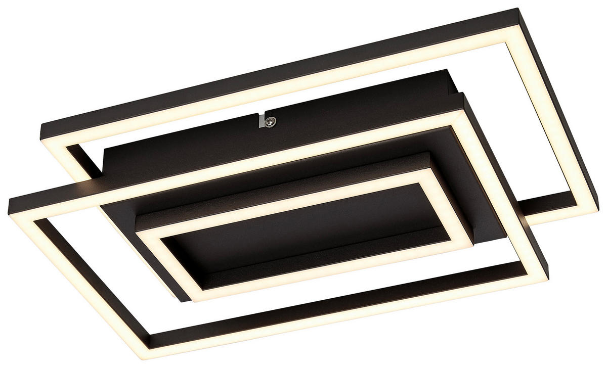 LED-DECKENLEUCHTE 35/24/6 cm   - Schwarz, Trend, Kunststoff/Metall (35/24/6cm) - Novel