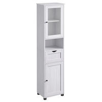 VYSOKÁ SKRINKA, biela, biela, 40/165/30 cm - čierna/biela, Trend, kompozitné drevo/plast (40/165/30cm) - MID.YOU