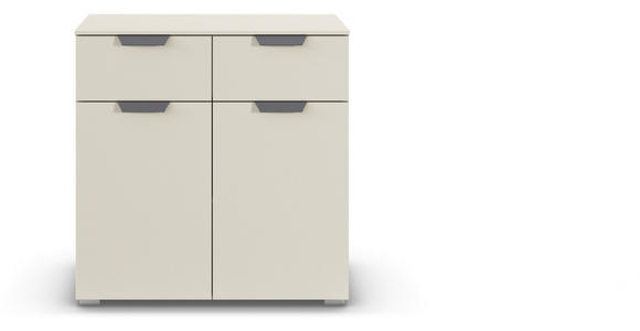 KOMMODE in 80/81/42 cm - Champagner/Dunkelgrau, Design, Holzwerkstoff/Metall (80/81/42cm) - Carryhome