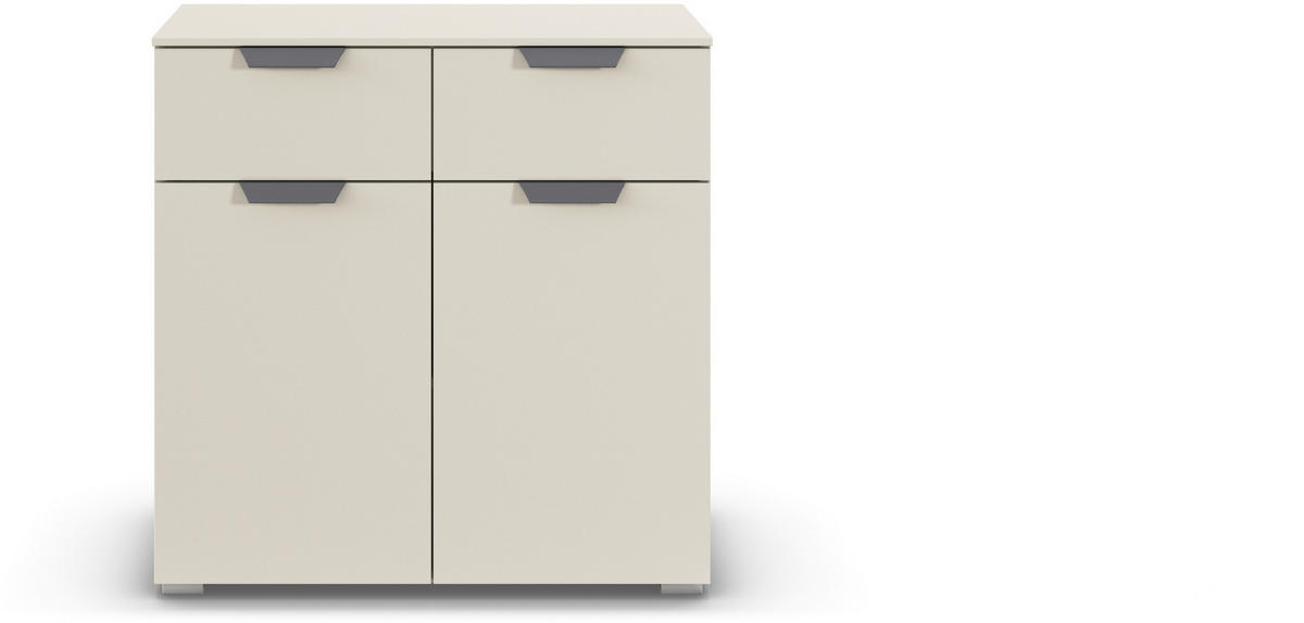 KOMMODE  in 80/81/42 cm  - Champagner/Dunkelgrau, Design, Holzwerkstoff/Metall (80/81/42cm) - Carryhome