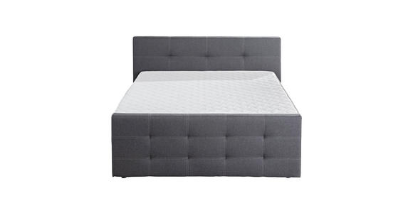 BOXSPRINGBETT 180/200 cm  in Grau  - Schwarz/Grau, Design, Kunststoff/Textil (180/200cm) - Carryhome