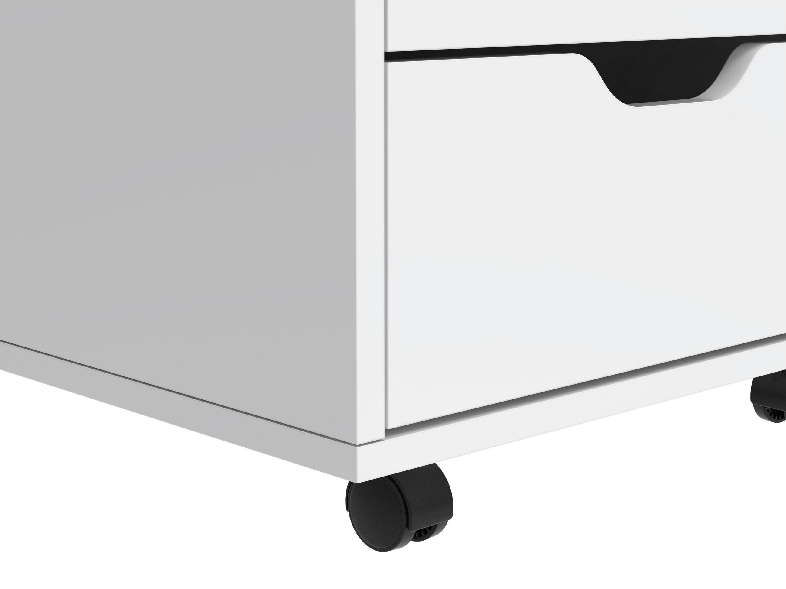 ROLLCONTAINER Weiß  - Weiß, KONVENTIONELL, Holzwerkstoff/Kunststoff (40/66,5/45cm) - Carryhome
