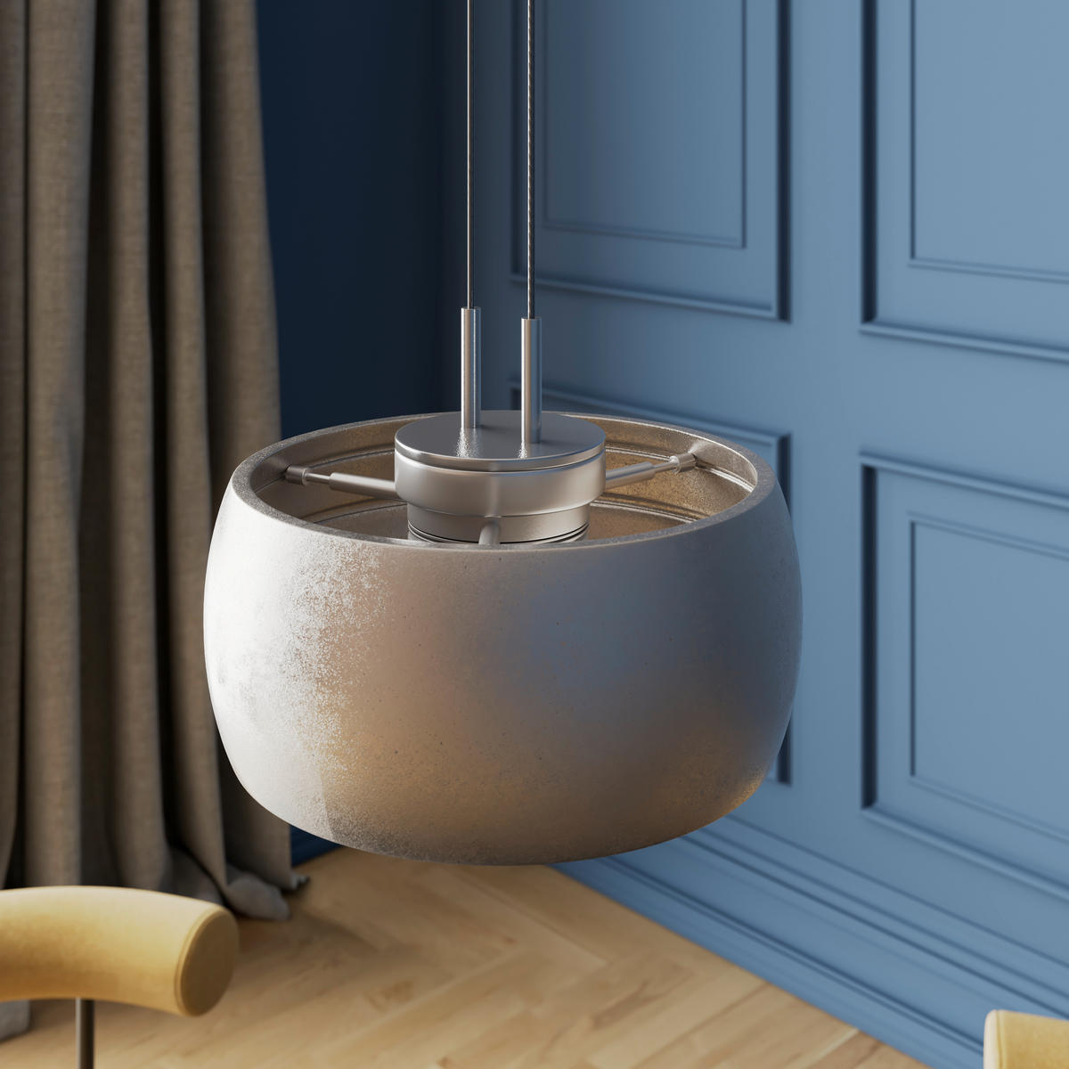 LED-HÄNGELEUCHTE Colette 65/21/150 cm  - Nickelfarben, Design, Metall (65/21/150cm) - Fischer & Honsel