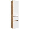 HOCHSCHRANK 40/180/35 cm  - Eiche Wotan/Silberfarben, Design, Holzwerkstoff/Kunststoff (40/180/35cm) - Held