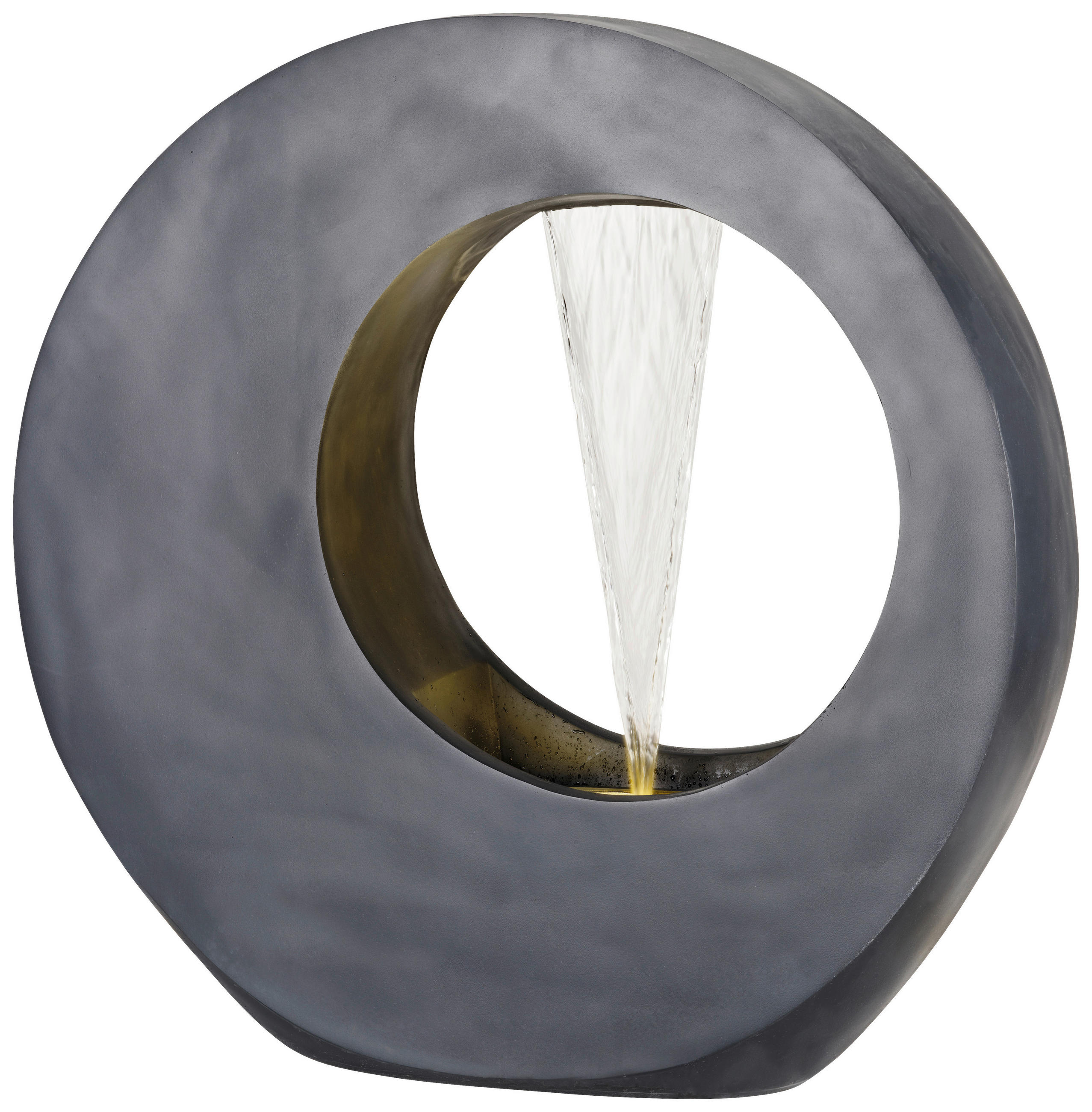 GARTENBRUNNEN - Anthrazit, Design, Kunststoff (22,5/72/72cm) - Ambia Home