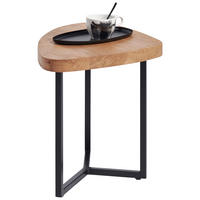 COUCHTISCH in Holz, Metall 48/45/45 cm  - Eichefarben/Schwarz, Natur, Holz/Metall (48/45/45cm) - Novel
