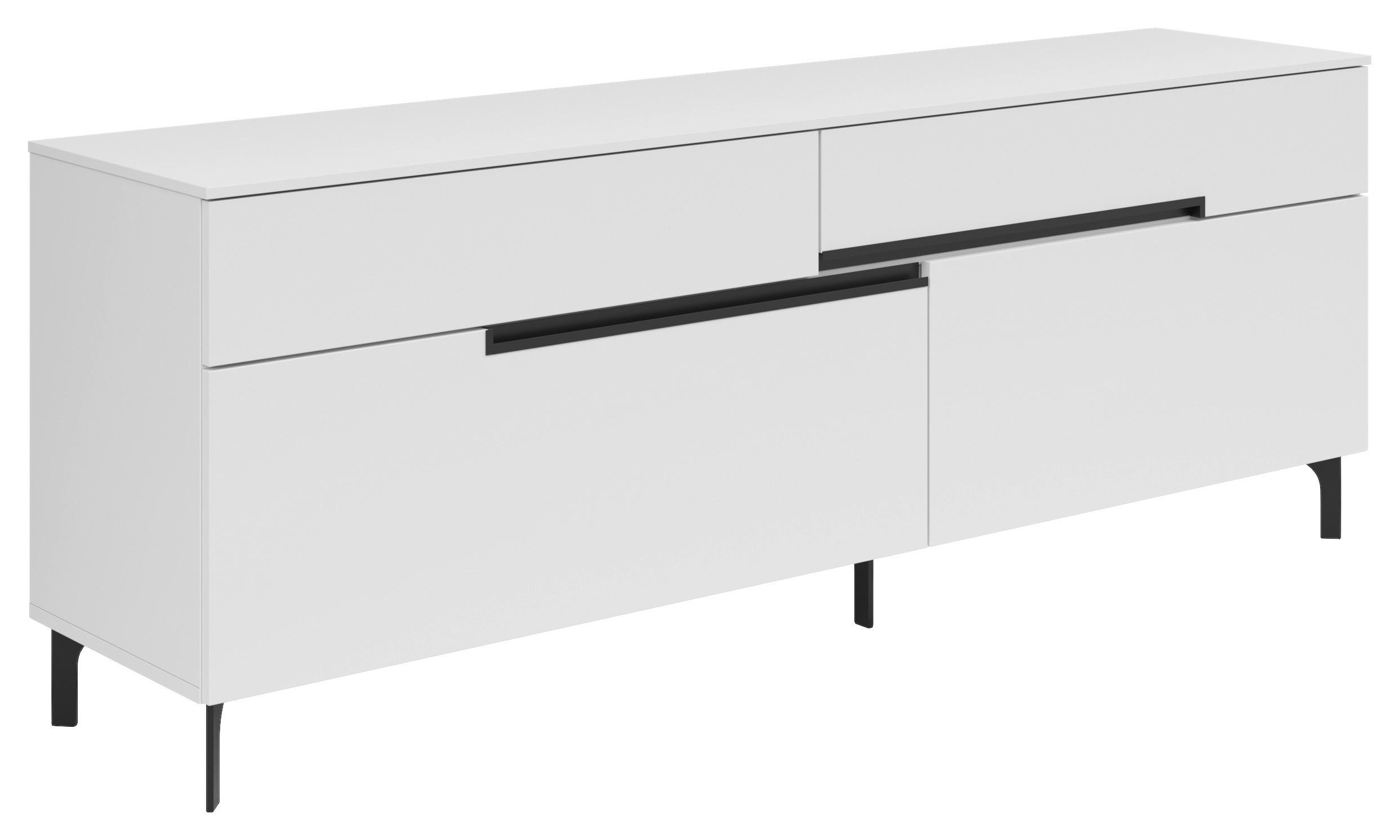 NIZKA OMARICA bela  - črna/bela, Design, kovina/leseni material (171/65/42cm) - Xora