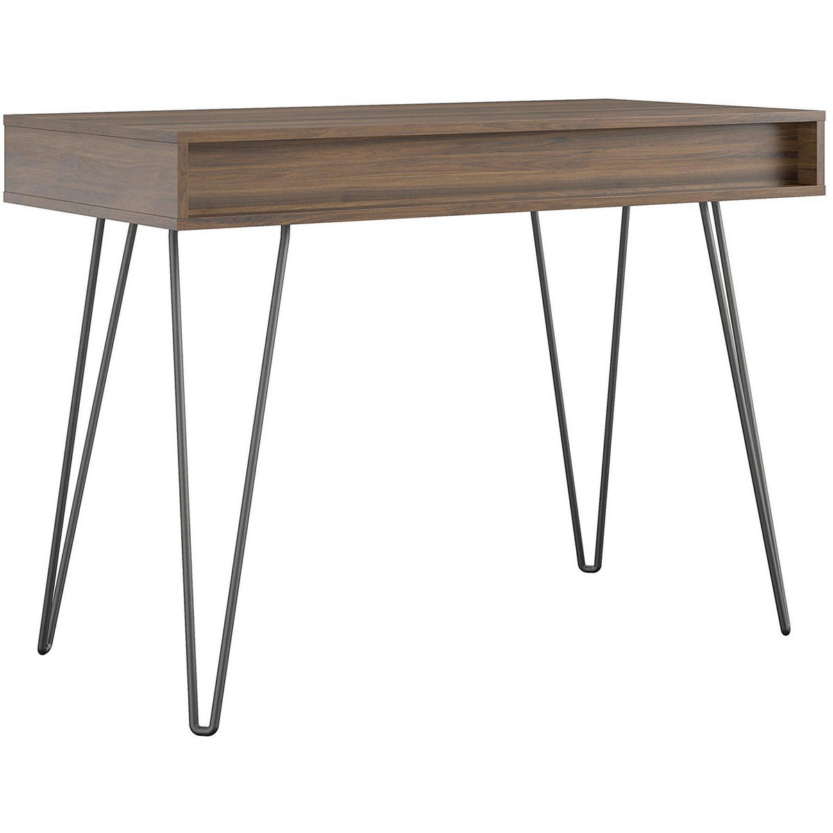 SCHREIBTISCH  in Walnussfarben  - Walnussfarben/Schwarz, Design, Holzwerkstoff/Metall (104/77/49cm) - MID.YOU