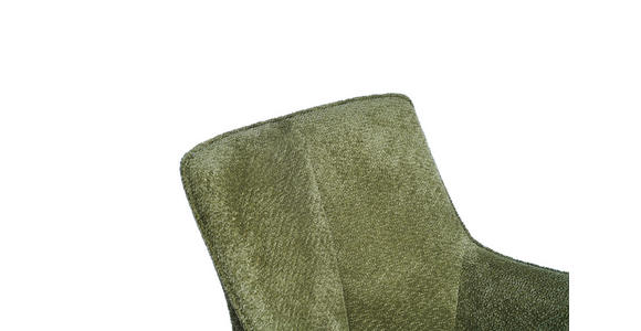 ARMLEHNSTUHL  Stoffauswahl, Sitzfläche 360° drehbar, inklusive Armlehnen Webstoff  - Schwarz/Grün, Design, Textil/Metall (64/88/60cm) - Novel