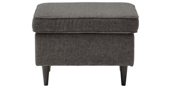 HOCKER Mikrovelours Dunkelbraun - Dunkelbraun/Schwarz, Basics, Holz/Textil (63/43/42cm) - Carryhome