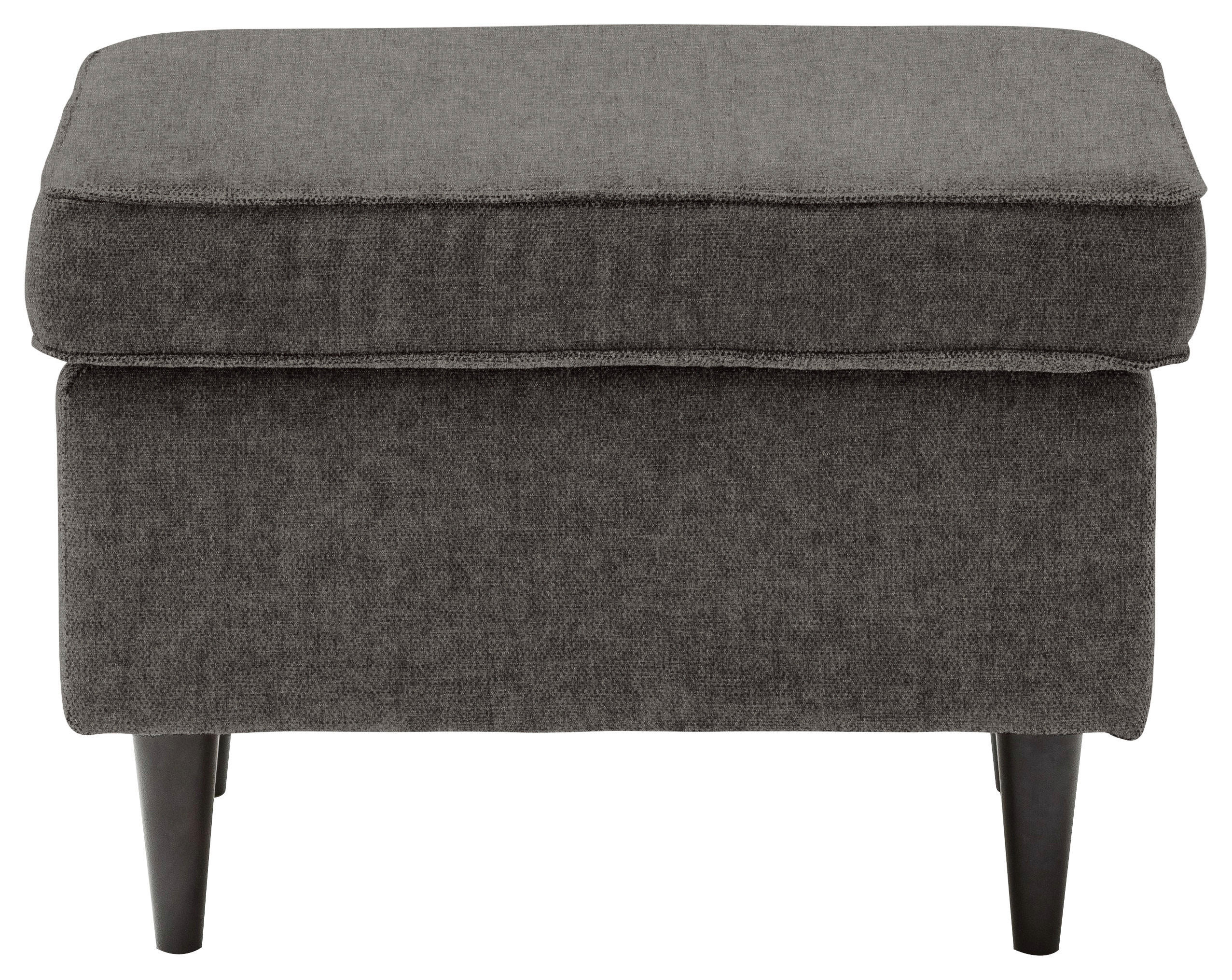 HOCKER Mikrovelours Dunkelbraun  - Dunkelbraun/Schwarz, Basics, Holz/Textil (63/43/42cm) - Carryhome