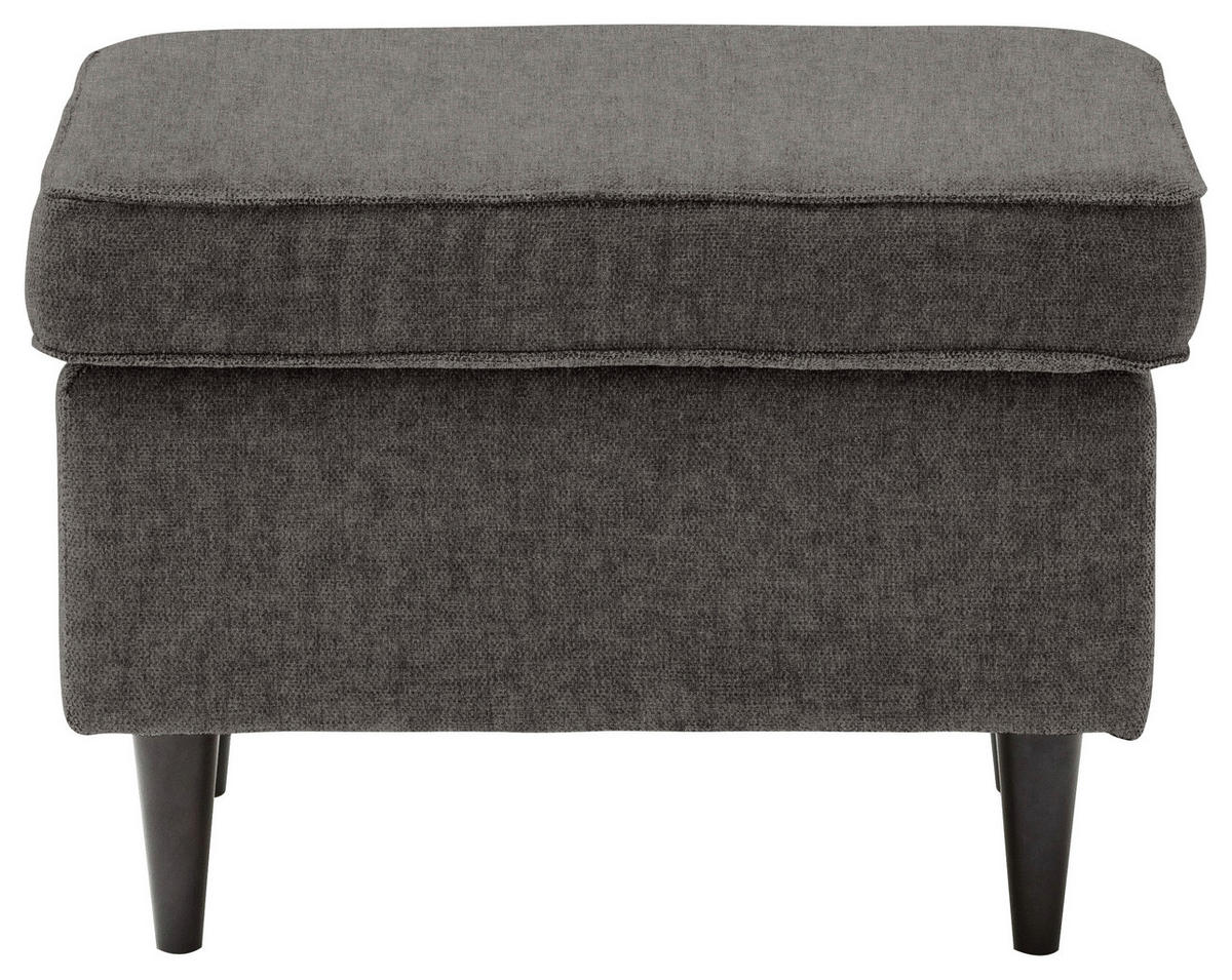 HOCKER in Textil Dunkelbraun  - Dunkelbraun/Schwarz, Basics, Holz/Textil (63/43/42cm) - MID.YOU