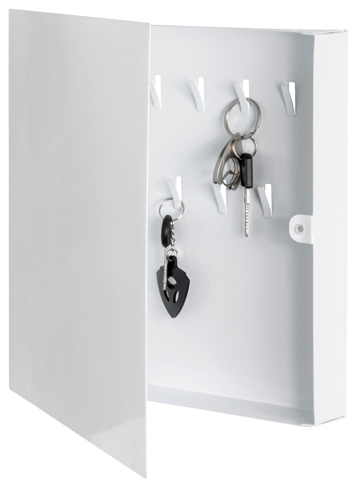 SCHLÜSSELKASTEN Weiß  - Weiß, Basics, Metall (30/30/4cm)