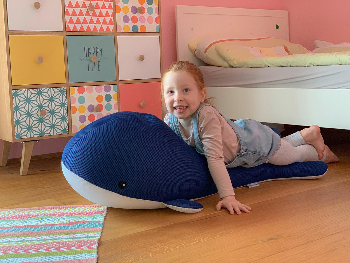 SCHWIMMTIER - Blau, KONVENTIONELL, Textil (50/104/30cm)