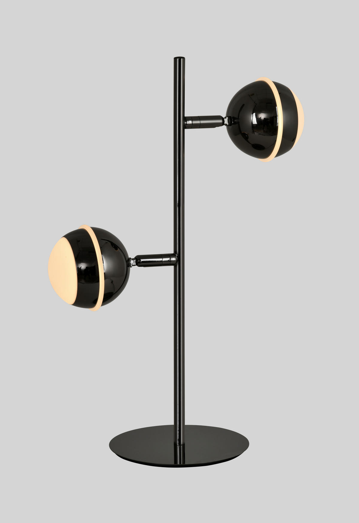 LED-TISCHLEUCHTE Biarritz 24/42/15 cm  - Schwarzchrom, Design, Kunststoff/Metall (24/42/15cm)