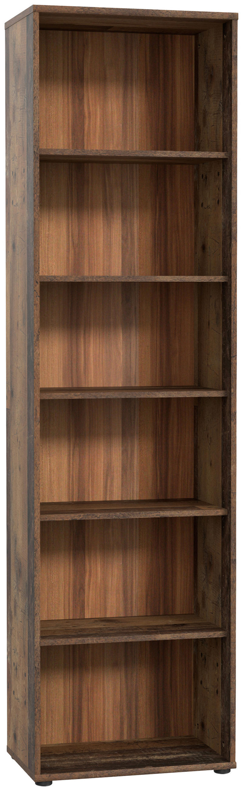 REGAL Dunkelbraun, Graubraun  - Dunkelbraun/Graubraun, Design, Holzwerkstoff (54/197,5/34,8cm)