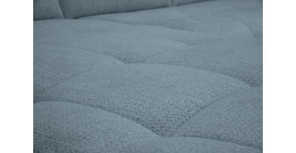 ECKSOFA Blaugrau Chenille Armlehnenkissen, Rücken echt, Sitztiefenverstellung  - Blaugrau/Schwarz, KONVENTIONELL, Textil/Metall (215/313cm) - Hom`in