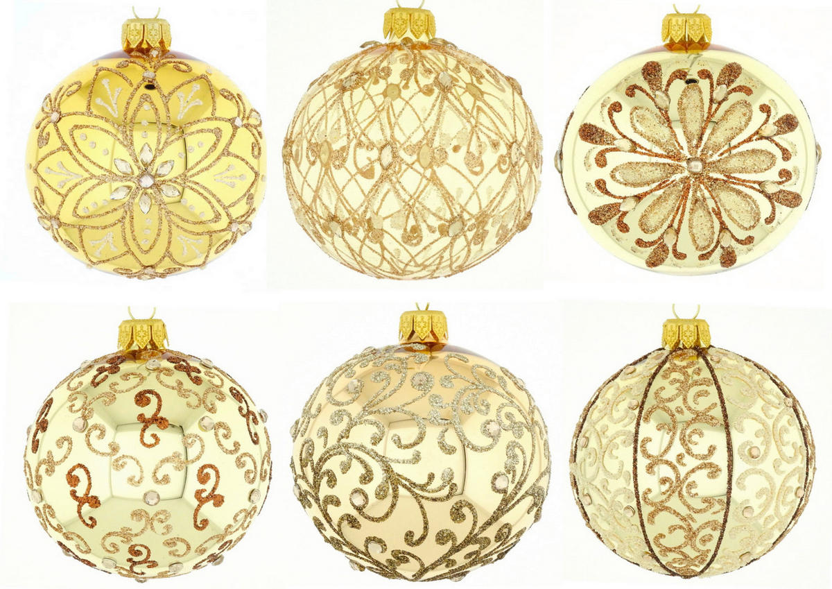 GLOB DE CRĂCIUN - auriu, Lifestyle, sticlă/metal (8cm) - X-Mas