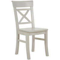 STUHL Weiß Kiefer massiv  - Weiß, ROMANTIK / LANDHAUS, Holz (45/94/43cm) - Boxxx