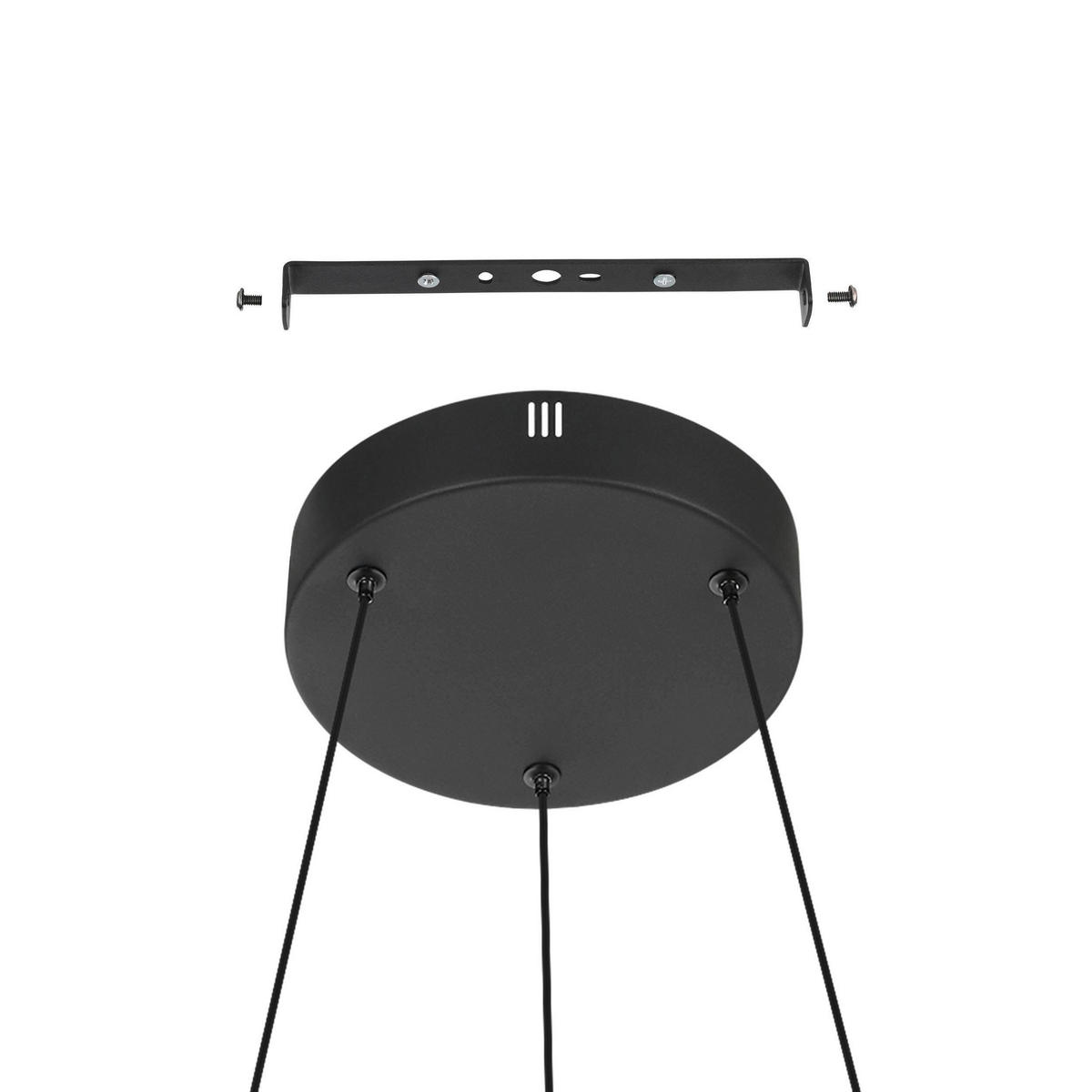 ZÁVESNÉ LED SVIETIDLO, 60/154 cm  - čierna/biela, Design, kov/plast (60/154cm) - Eglo