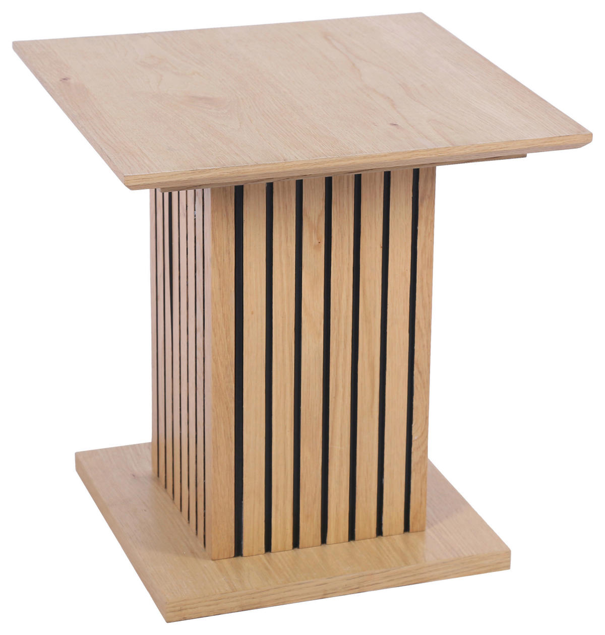 BEISTELLTISCH 50/50/53 cm Eiche furniert Eichefarben quadratisch  - Eichefarben, Natur, Holz/Holzwerkstoff (50/50/53cm) - Stylife
