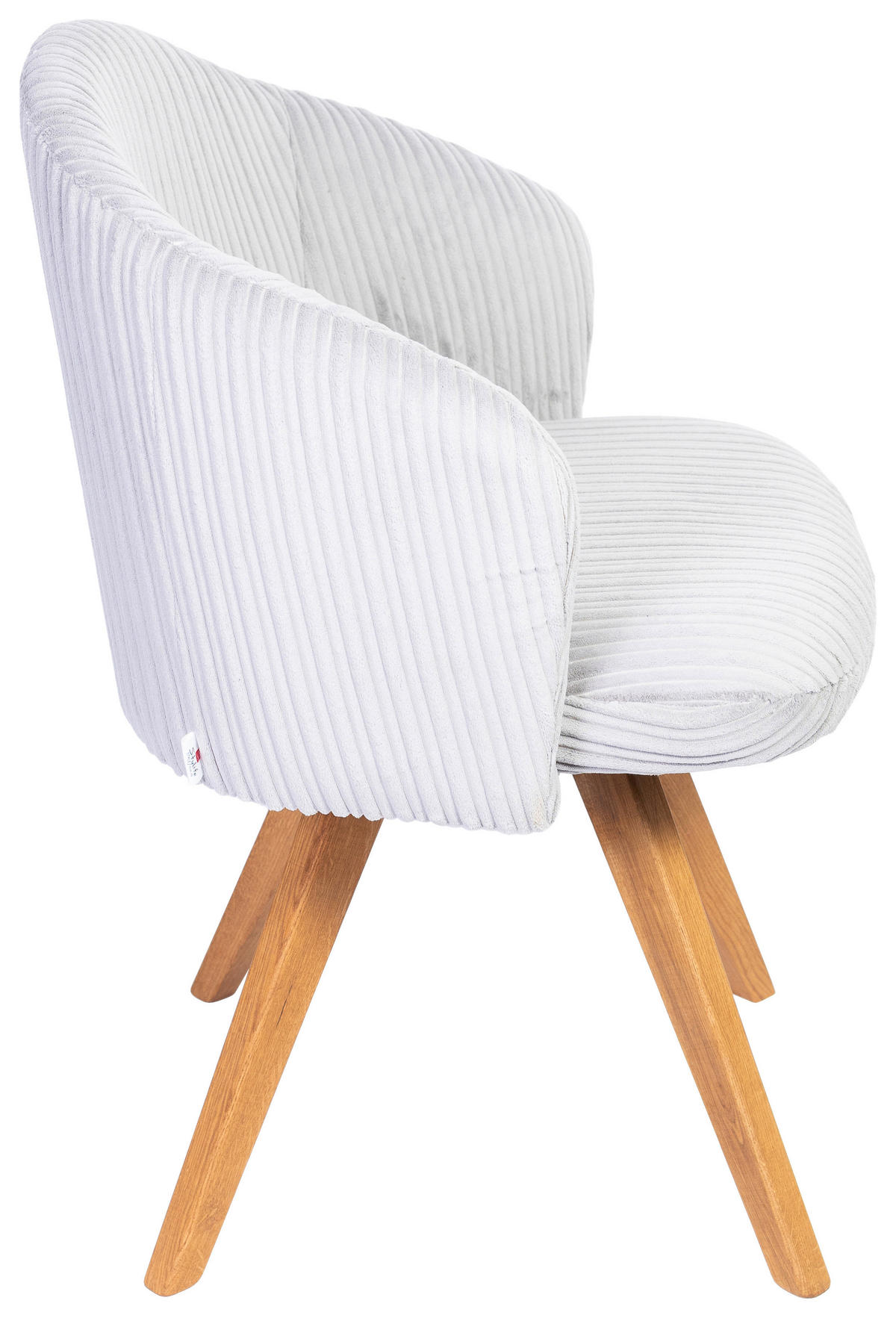 ARMLEHNSTUHL  in Feincord  - Eichefarben/Hellgrau, KONVENTIONELL, Holz/Textil (64/58/59cm) - Stylife