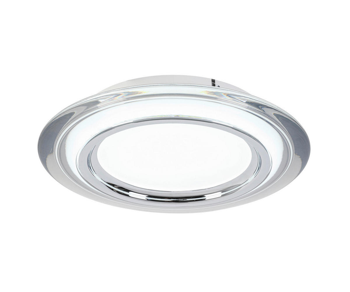 LED-DECKENLEUCHTE 35/6 cm   - Chromfarben/Transparent, Design, Kunststoff/Metall (35/6cm) - Novel