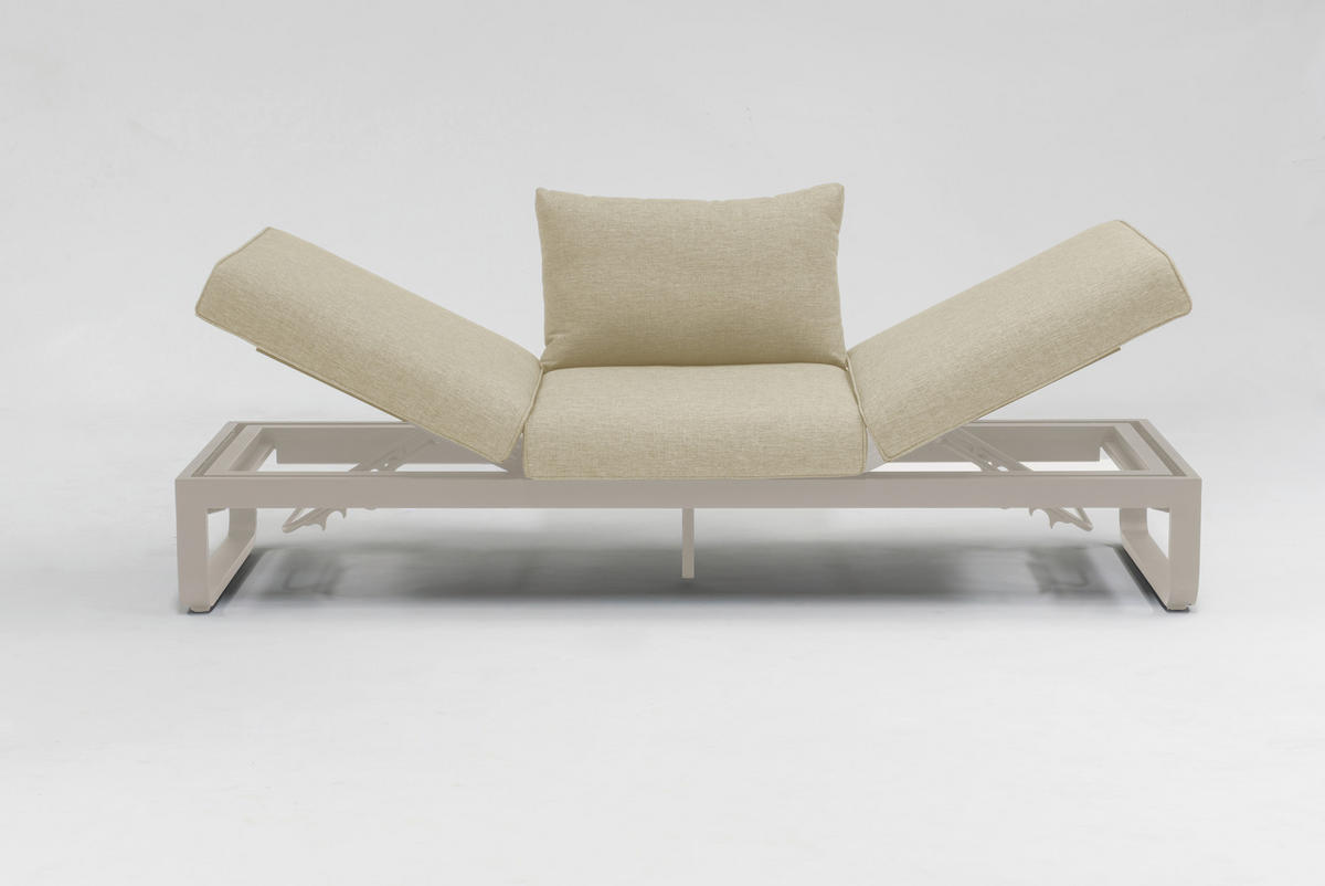 LOUNGEGARNITUR  - Taupe/Kaschmir, Textil/Metall (207/82/78cm) - Zebra 