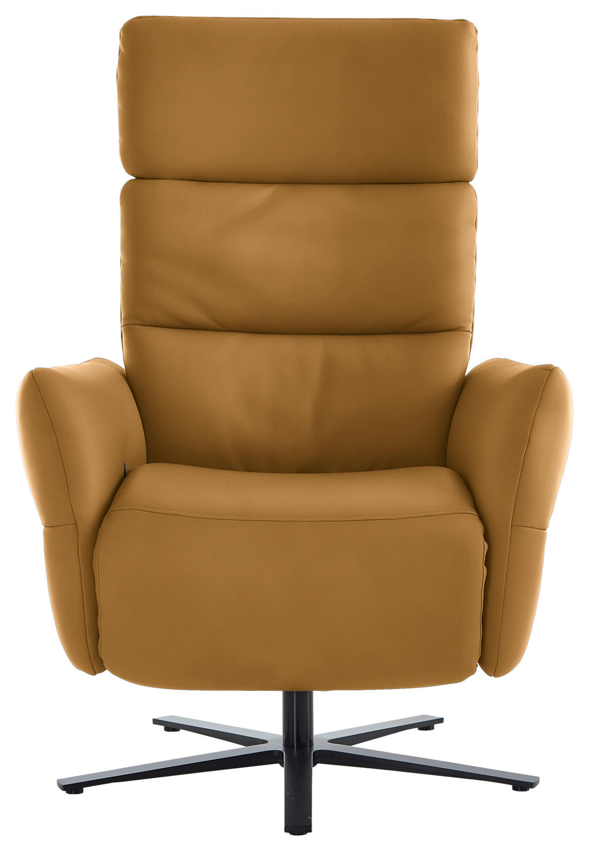 RELAXSESSEL in Leder Currygelb  - Currygelb/Schwarz, Design, Leder/Metall (82/119/85cm) - Dieter Knoll