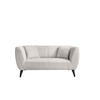 2-SITZER-SOFA Bouclé Weiß  - Schwarz/Weiß, MODERN, Holz/Textil (172/83/88cm) - MID.YOU