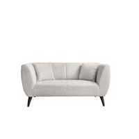 2-SITZER-SOFA in Bouclé Weiss  - Weiss/Schwarz, Modern, Holz/Textil (172/83/88cm) - MID.YOU