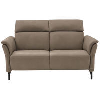 2-SITZER-SOFA in Mikrofaser Taupe  - Taupe/Schwarz, Konventionell, Textil/Metall (178/103/95cm) - Dieter Knoll