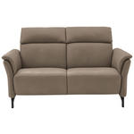 2-SITZER-SOFA in Mikrofaser Taupe  - Taupe/Schwarz, KONVENTIONELL, Textil/Metall (178/103/95cm) - Dieter Knoll