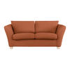 2-SITS SOFFA i textil korall  - korall/naturfärgad, trä/textil (190/70-85/95cm) - MID.YOU