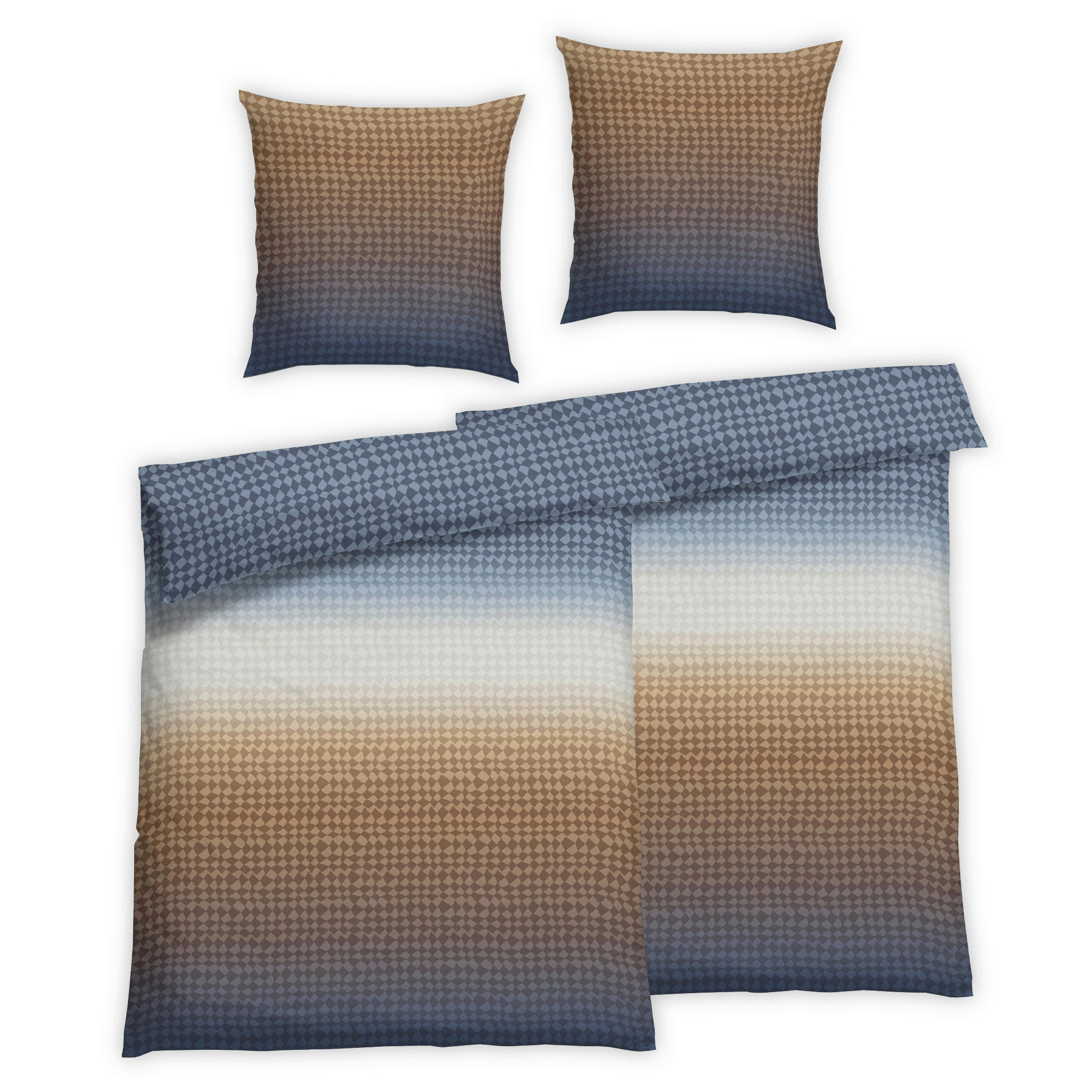 BETTWÄSCHE 4-teilig Satin 135/200 cm  - Dunkelblau, Design, Textil (135/200cm) - Florella