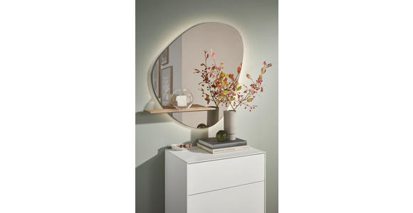 GARDEROBE  in 147/196/39 cm  - Eichefarben/Anthrazit, Design, Glas/Holz (147/196/39cm) - Johann Jakob