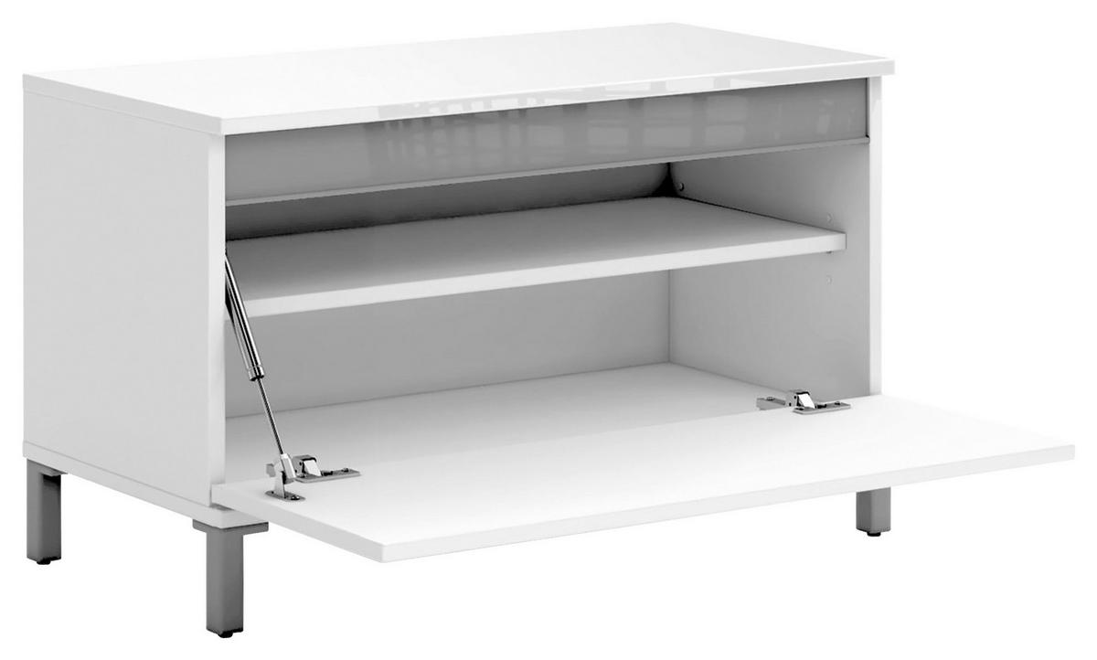 GARDEROBENBANK 80/48/38 cm  - Weiss/Anthrazit, Design, Holzwerkstoff/Kunststoff (80/48/38cm) - Xora