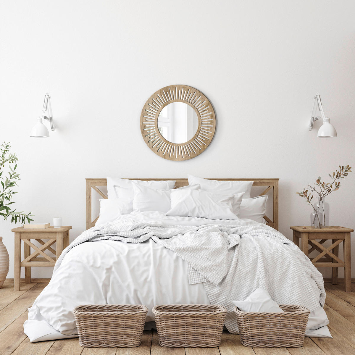 DEKOSPIEGEL  - Eichefarben, Basics, Glas/Holz (50cm)