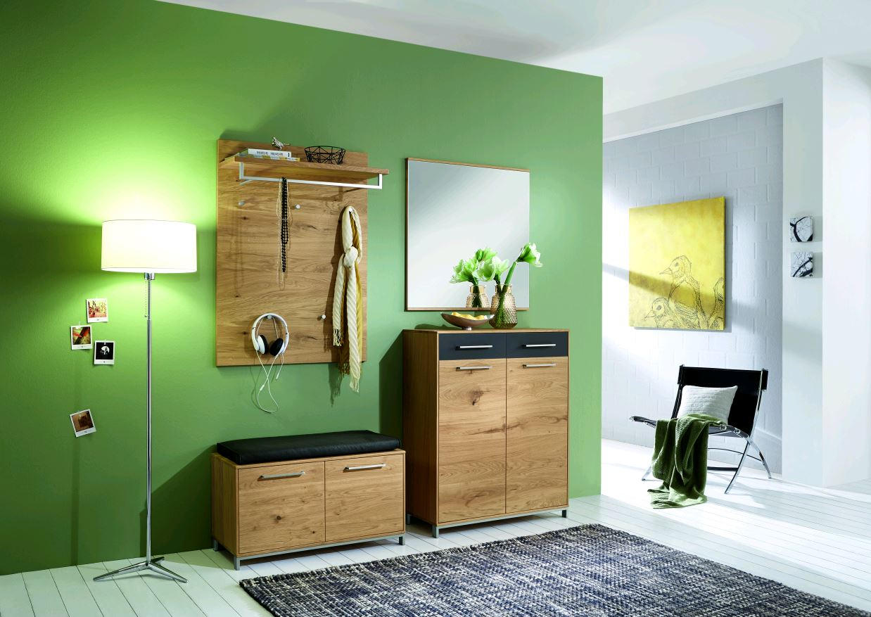 KOMMODE 86/105/37 cm Eiche, Balkeneiche furniert, teilmassiv - Edelstahlfarben/Eichefarben, Design, Glas/Holz (86/105/37cm)