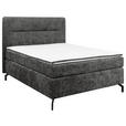 BOXSPRINGBETT 140/200 cm  in Anthrazit  - Anthrazit/Schwarz, Design, Textil/Metall (140/200cm) - Esposa