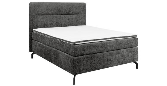 BOXSPRINGBETT 140/200 cm in Anthrazit - Anthrazit/Schwarz, Design, Textil/Metall (140/200cm) - Esposa