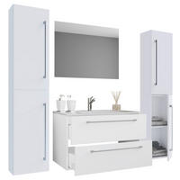 BADEZIMMER  in 127 cm  - Weiß/Grau, MODERN, Keramik/Holzwerkstoff (127cm) - MID.YOU