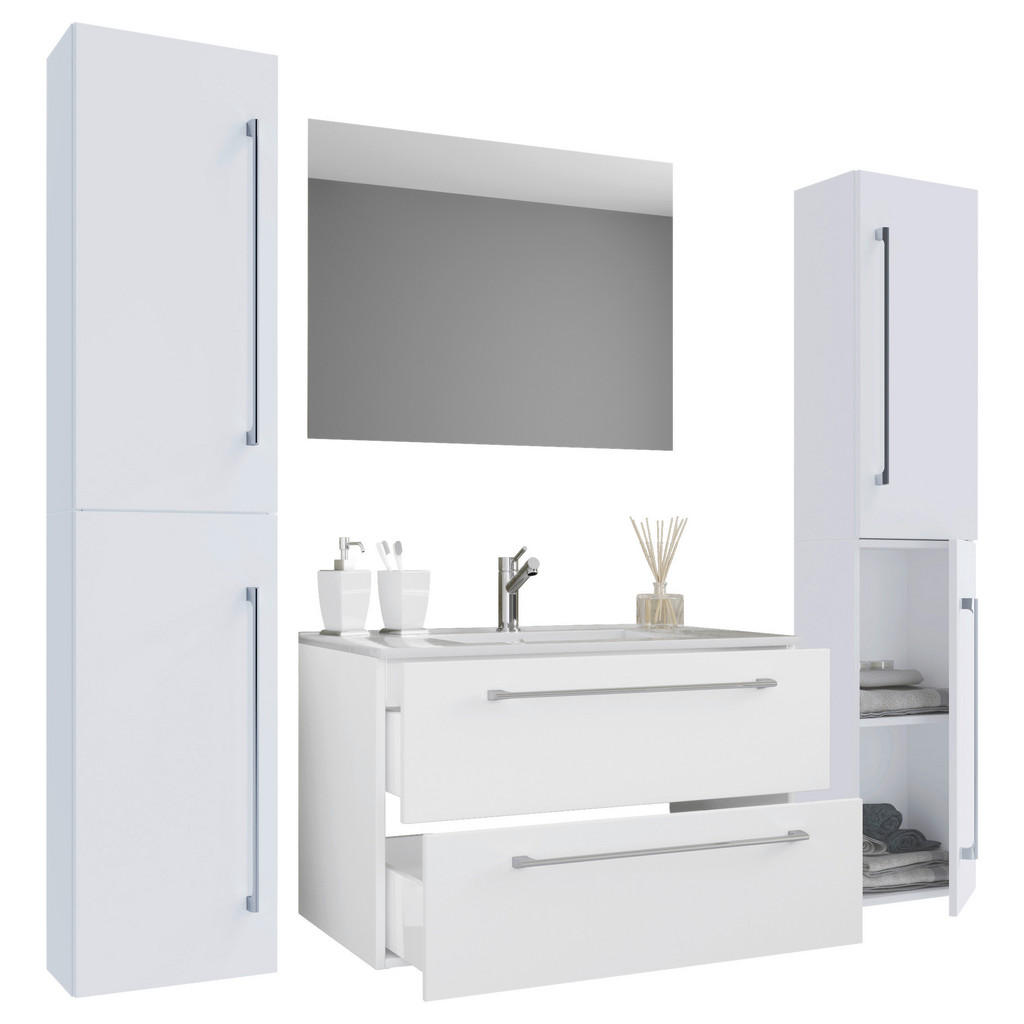 Badezimmer Badinos 5-teilig Weiß B: 126 Cm