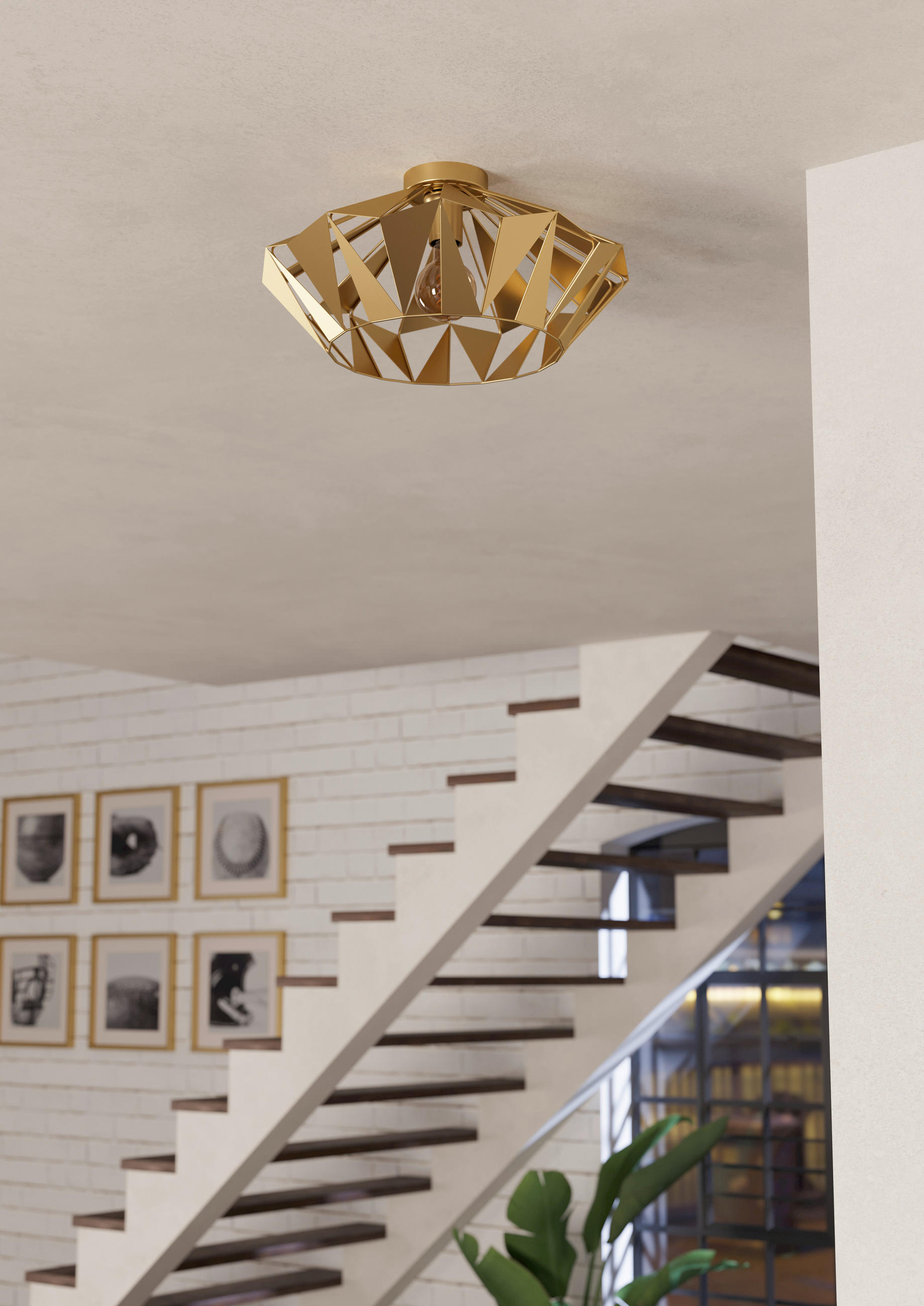DECKENLEUCHTE  47/23,5 cm    - Goldfarben, Design, Metall (47/23,5cm) - Eglo